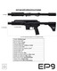3 Extar EP9 6.5" 9mm, tactical firearm with a black finish, equipped with a 6.5-inch barrel and adjustable stock for precision shooting.