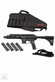 Extar EP9 Extar Stabilizer 6.5" 9mm Essentials Bundle, featuring a semi-automatic pistol with Four 18 Round Magazines, a padded carrying case, and a black shooting strap.