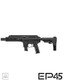 Extar EP45 6.5-inch SB Tactical SBA3, 18 Round .45 ACP semi-automatic pistol with adjustable stock and tactical barrel.