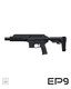 SBA3™ Adjustable Stabilizing Brace - Extar EP9 6.5" 9mm pistol with SBA3 brace collapsed, right side view