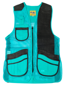 Women's Perfect Fit Mesh Vest - Genuine Leather Pad - Turquoise, Closeout Women's Perfect Fit Mesh Vest - Genuine Leather Pad - Turquoise, Closeout