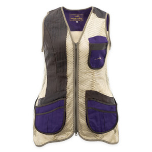 NEW Women's Perfect Fit Mesh Vest - Purple and Brown, front NEW Women's Perfect Fit Mesh Vest - Purple and Brown, front