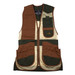 Heatwave Vest front, hunter green and brown