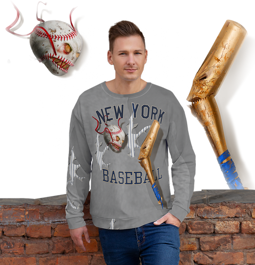 Amnesty Sports New York Baseball "City Champions" All-Over Print Sweatshirt
