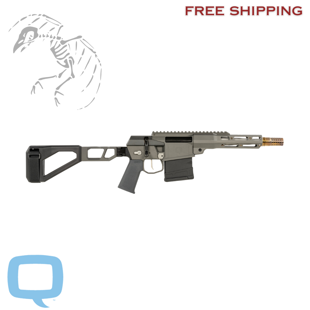 The FIX by Q Pistol in 8.6 Blackout with 12” Barrel, Folding Stock, Black Finish – Lightweight Bolt Action Precision Pistol 810152960066, FIX868INPISTOL