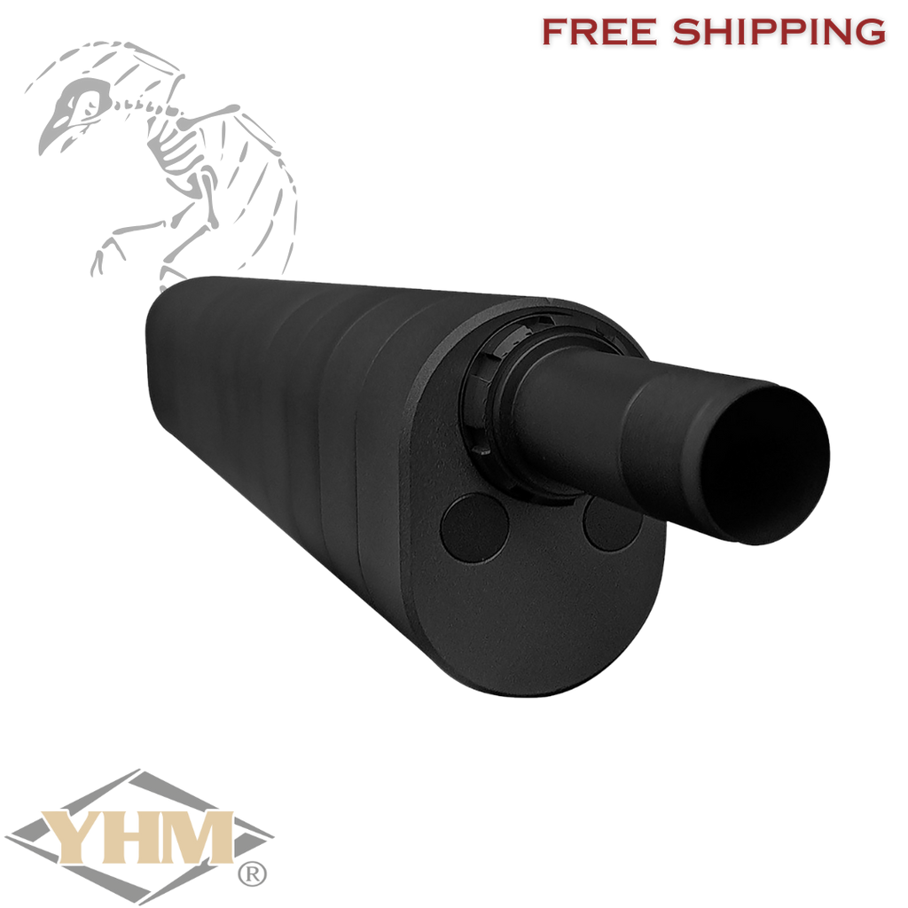 New YHM VICTRA‑12 Shotgun Suppressor – Modular 12ga Can with 6–12" Configurable Length, Choke Mount, 135 dB Rating, 2025 Release YHM-1200, 841812102816