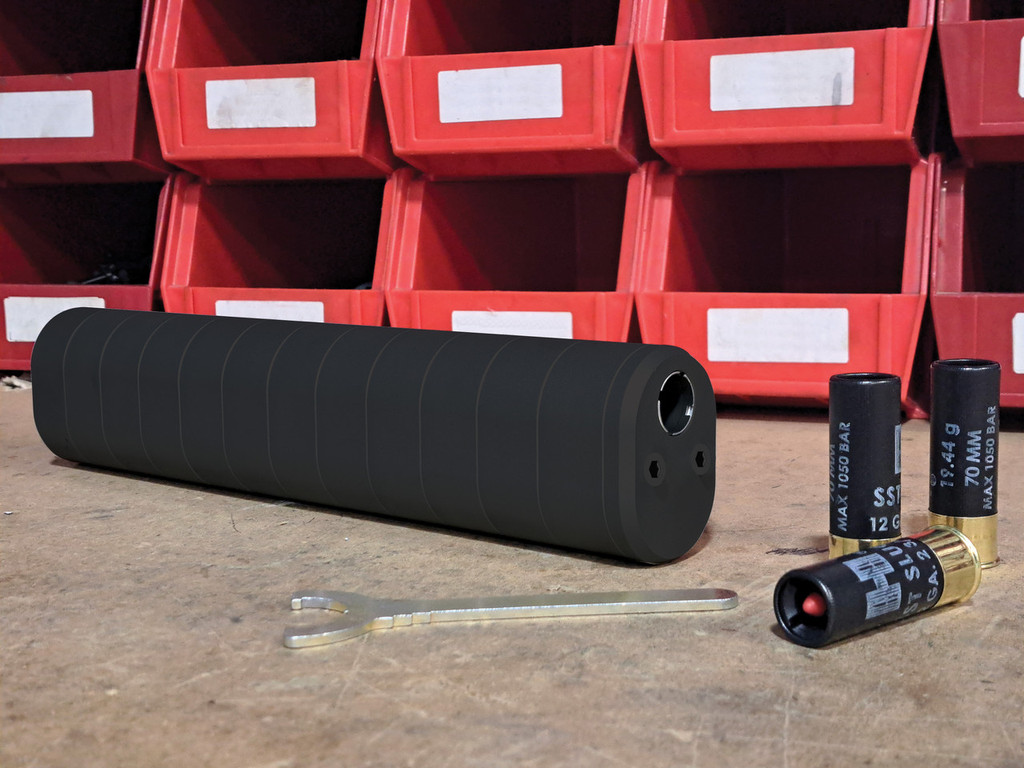 New YHM VICTRA‑12 Shotgun Suppressor – Modular 12ga Can with 6–12" Configurable Length, Choke Mount, 135 dB Rating, 2025 Release YHM-1200, 841812102816