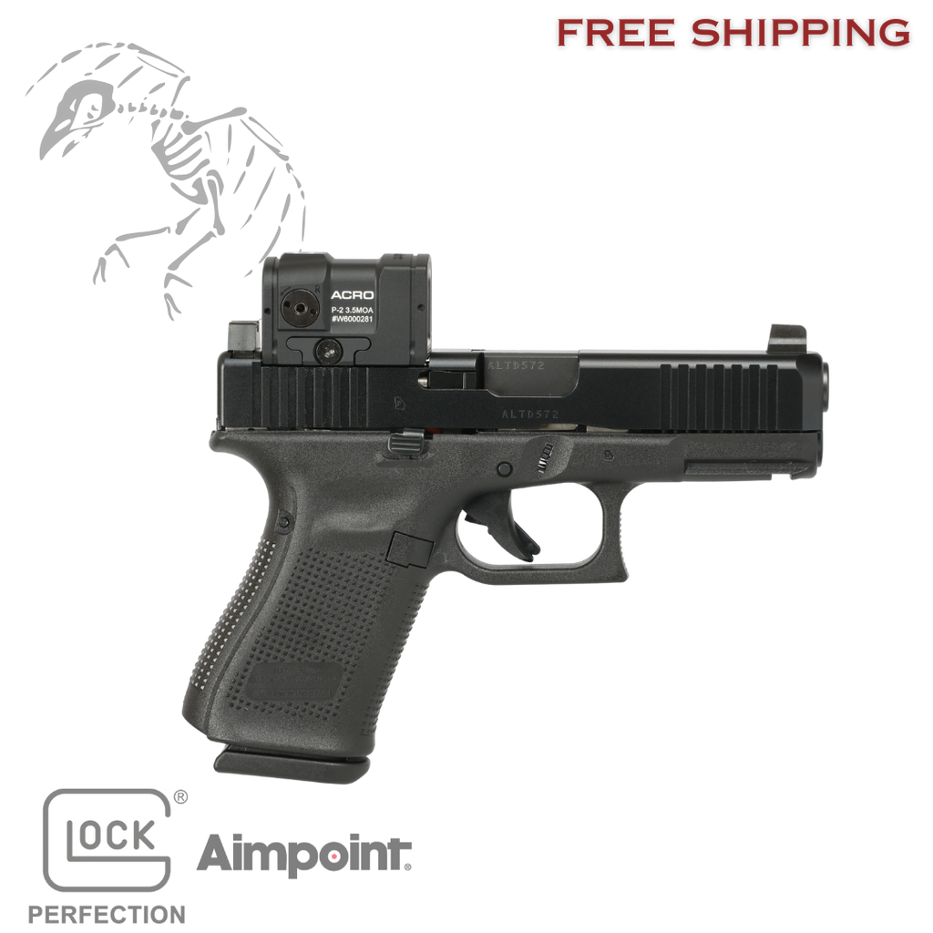 Glock, 45, g45, MOS, M.O.S., Semi-automatic, Compact, 9MM,  DLC Finish, Black, Ameriglo, Sights, 17 Rounds, 2 Magazines,  Aimpoint, ACRO, P-2, 764503059087, PA455S303MOS7A1, 764503034183, PA455S203MOS, EXCLUSIVE, FACTORY, MILL, TALL, SIGHTS, SUPRESSOR, HEIGHT, SUPPRESSOR, SILENCER, IRONS, AMERIGLO, TALO, P, 2, P-2, P2, INSTALLED, DEAD, CROW, DEFENSE, REDDIT