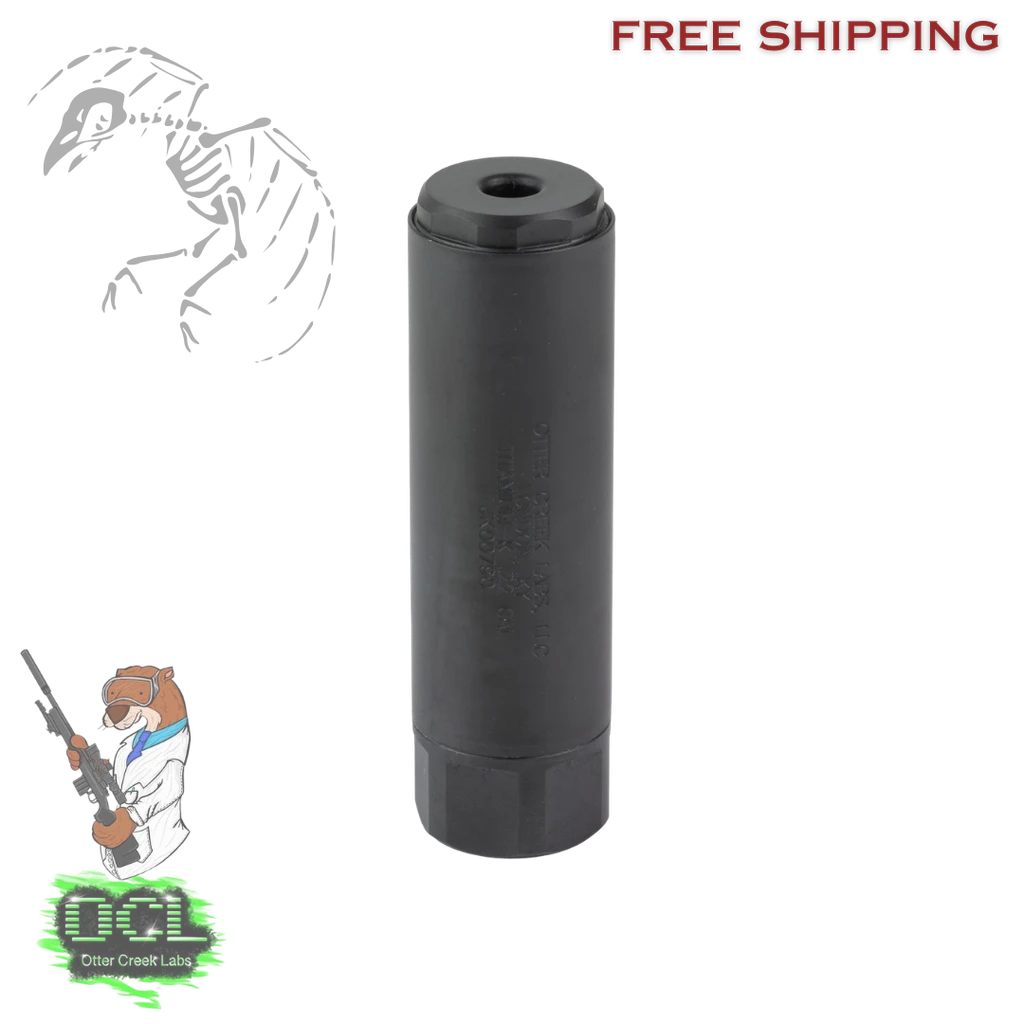 Otter Creek Labs Titanium K rimfire suppressor – lightweight titanium .22 LR suppressor, 1/2x28 direct thread, user-serviceable, compact K-can design, free shipping from dead crow defense in stock available limited run, 664533654217, TIK