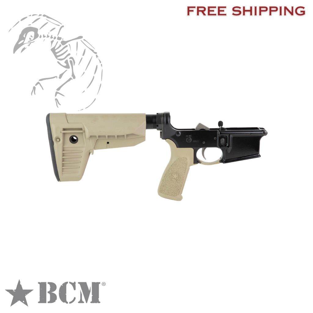 Bravo Company, Complete Lower Receiver, AR-15, Multi Caliber, Anodized Finish, Black, BCM MK2 Recoil Mitigation System, BCM SOPMOD 2 Widebody Stock, 7075 T6 Aluminum, Factory Cosmetic Blem, BCMLRG-RMS-STK-MOD-2-SPMD-BLK-COSMO