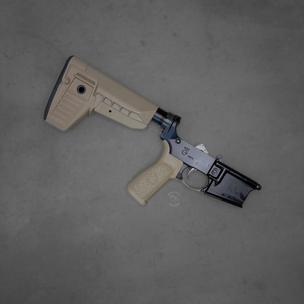 Bravo Company, Complete Lower Receiver, AR-15, Multi Caliber, Anodized Finish, Black, BCM MK2 Recoil Mitigation System, BCM SOPMOD 2 Widebody Stock, 7075 T6 Aluminum, Factory Cosmetic Blem, BCMLRG-RMS-STK-MOD-2-SPMD-BLK-COSMO