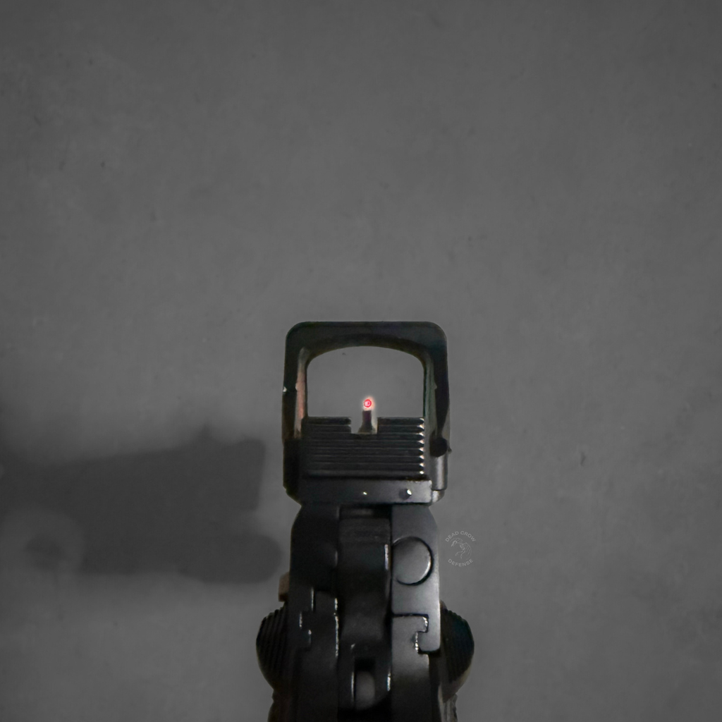 Used mac9 Mac 9 ds comp 4.25 in stock deal sale special package extra magazines, southwest precision, upgrade, holosun, 507c, 507 comp, tlr, streetlight, tlr-1hl, holster, 12500015
UPC: 810162050320, Military Arms Corporation, MAC 9 Double Stack, Single Action Only, Semi-automatic, Steel Frame Pistol, Carry Size, 9MM, 4.25" Compensated Barrel, QPD Finish, Black, 11 Degree Target Crown, AGENCY AOS Optics Cut, Blade Front and Adjustable Rear Sights, 17 Rounds, 2 Magazines