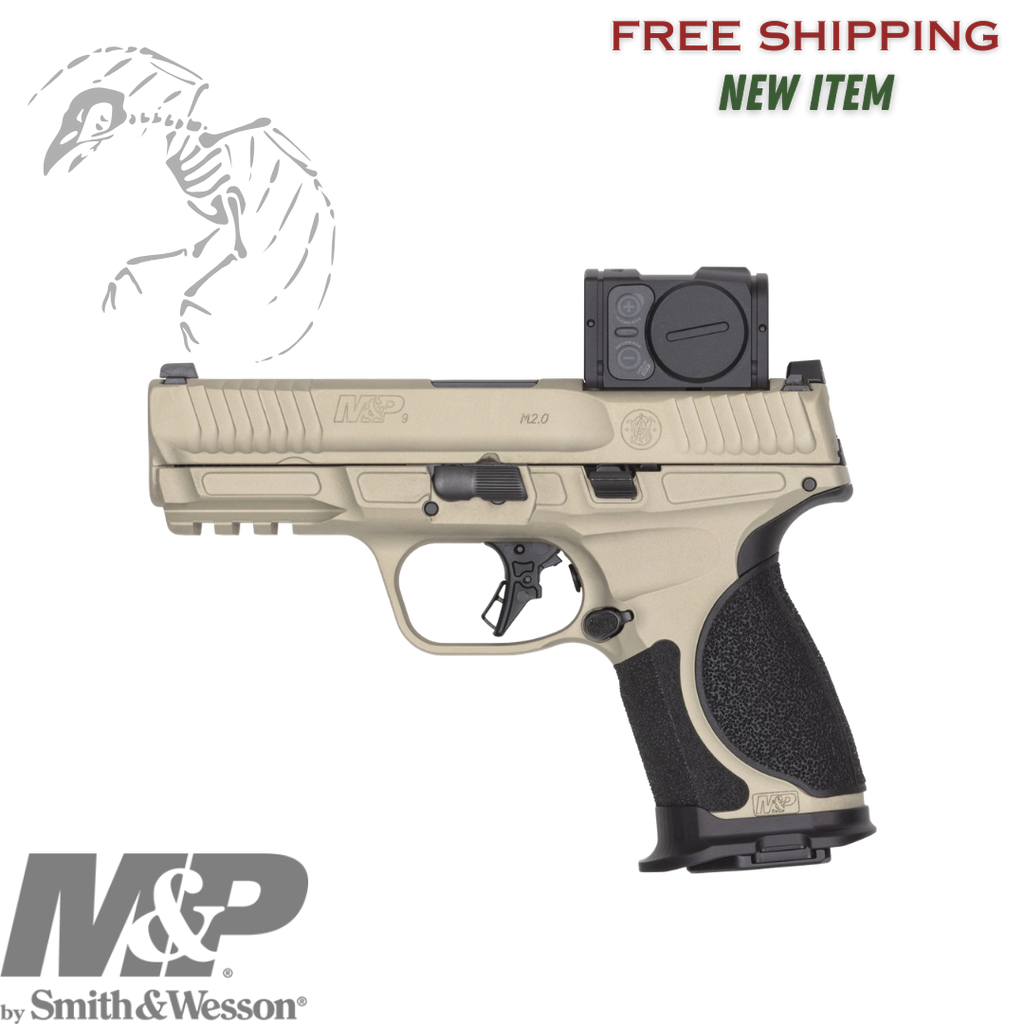 Smith & Wesson, M&P M2.0 Metal Compact, Spec Series VI, Semi-automatic, Striker Fired, Aluminum Frame Pistol, Compact, 9MM, 4" Barrel, Cerakote Finish, Champagne, Aimpoint ACRO P-2 Optic, Inline Ported Slide, Floyds Custom Shop EDC Magwell and Baseplates, Adjustable Sights, 15 Rounds, 3 Magazines, Includes Savior Pistol Bag, Hunter Constantine Carry Belt, Spec Series VI Knife & Spec Series Patch, 14634
UPC: 022188905021, Smith & Wesson M&P M2.0 Metal Compact Spec Series VI with Aimpoint ACRO P-2 optic
Ported slide M&P M2.0 Metal Compact Spec Series VI performance pistol
Floyd’s Custom Shop magwell on Smith & Wesson M&P M2.0 Spec Series VI
Smith & Wesson M&P M2.0 Metal Compact Spec Series VI bundle with ACRO optic and accessories