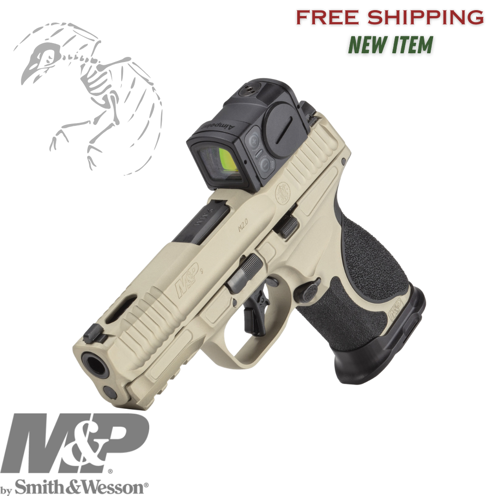 Smith & Wesson, M&P M2.0 Metal Compact, Spec Series VI, Semi-automatic, Striker Fired, Aluminum Frame Pistol, Compact, 9MM, 4" Barrel, Cerakote Finish, Champagne, Aimpoint ACRO P-2 Optic, Inline Ported Slide, Floyds Custom Shop EDC Magwell and Baseplates, Adjustable Sights, 15 Rounds, 3 Magazines, Includes Savior Pistol Bag, Hunter Constantine Carry Belt, Spec Series VI Knife & Spec Series Patch, 14634
UPC: 022188905021, Smith & Wesson M&P M2.0 Metal Compact Spec Series VI with Aimpoint ACRO P-2 optic
Ported slide M&P M2.0 Metal Compact Spec Series VI performance pistol
Floyd’s Custom Shop magwell on Smith & Wesson M&P M2.0 Spec Series VI
Smith & Wesson M&P M2.0 Metal Compact Spec Series VI bundle with ACRO optic and accessories