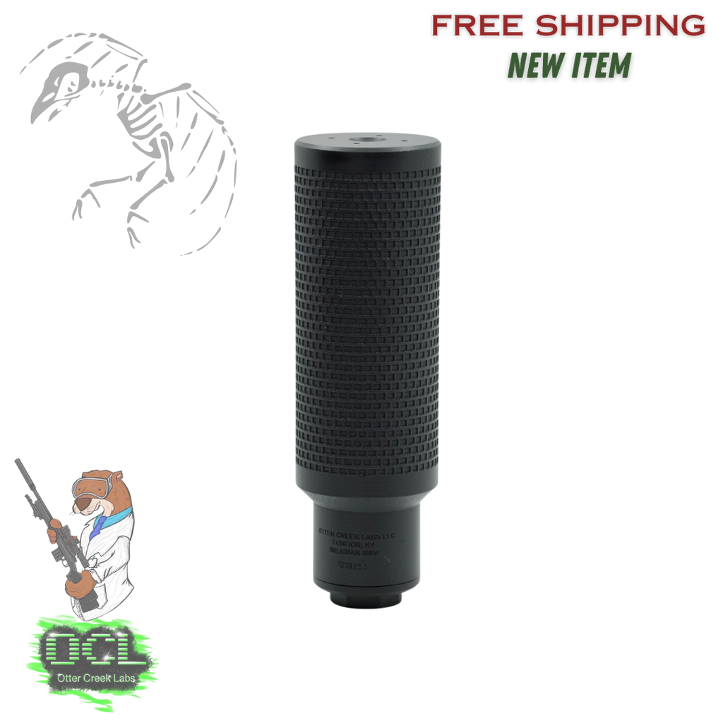 Otter Creek Labs Milkman suppressor new 2025 release lightweight rifle silencer designed for hunting and precision rifles, 9mm, PCC, SMG, Full auto rated new suppressor from Otter Creek OCL MILKMAN 664533654231