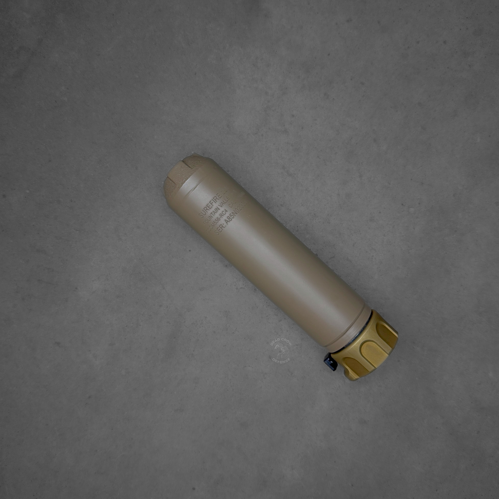 Surefire, SOCOM RC4 Rifle Suppressor, 223 Remington/5.56 NATO, 3D-Printed Inconel Construction, 17oz, 1.5" Diameter, 6.3" Length, Low Back Pressure, End Mount Fast-Attach, Cerakote Finish, Flat Dark Earth, new silencer from surefire RC2 in stock shipping now RC3, SOCOM556-RC4-DE
UPC: 084871334310, SOCOM556-RC4-BK
UPC: 084871334303