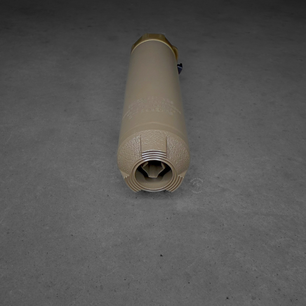 Surefire, SOCOM RC4 Rifle Suppressor, 223 Remington/5.56 NATO, 3D-Printed Inconel Construction, 17oz, 1.5" Diameter, 6.3" Length, Low Back Pressure, End Mount Fast-Attach, Cerakote Finish, Flat Dark Earth, new silencer from surefire RC2 in stock shipping now RC3, SOCOM556-RC4-DE
UPC: 084871334310, SOCOM556-RC4-BK
UPC: 084871334303