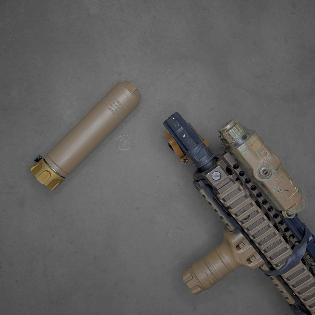 Surefire, SOCOM RC4 Rifle Suppressor, 223 Remington/5.56 NATO, 3D-Printed Inconel Construction, 17oz, 1.5" Diameter, 6.3" Length, Low Back Pressure, End Mount Fast-Attach, Cerakote Finish, Flat Dark Earth, new silencer from surefire RC2 in stock shipping now RC3, SOCOM556-RC4-DE
UPC: 084871334310, SOCOM556-RC4-BK
UPC: 084871334303