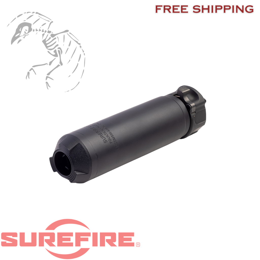 Surefire, SOCOM RC4 Mini Rifle Suppressor, 223 Remington/5.56 NATO, 3D-Printed Inconel Construction, 14.5oz, 1.5" Diameter, 5.5" Length, Low Back Pressure, End Mount Fast-Attach, Cerakote Finish, Flat Dark Earth, SOCOM556-MINI4-DE
UPC: 084871334334, SOCOM556-MINI4-BK
UPC: 084871334327