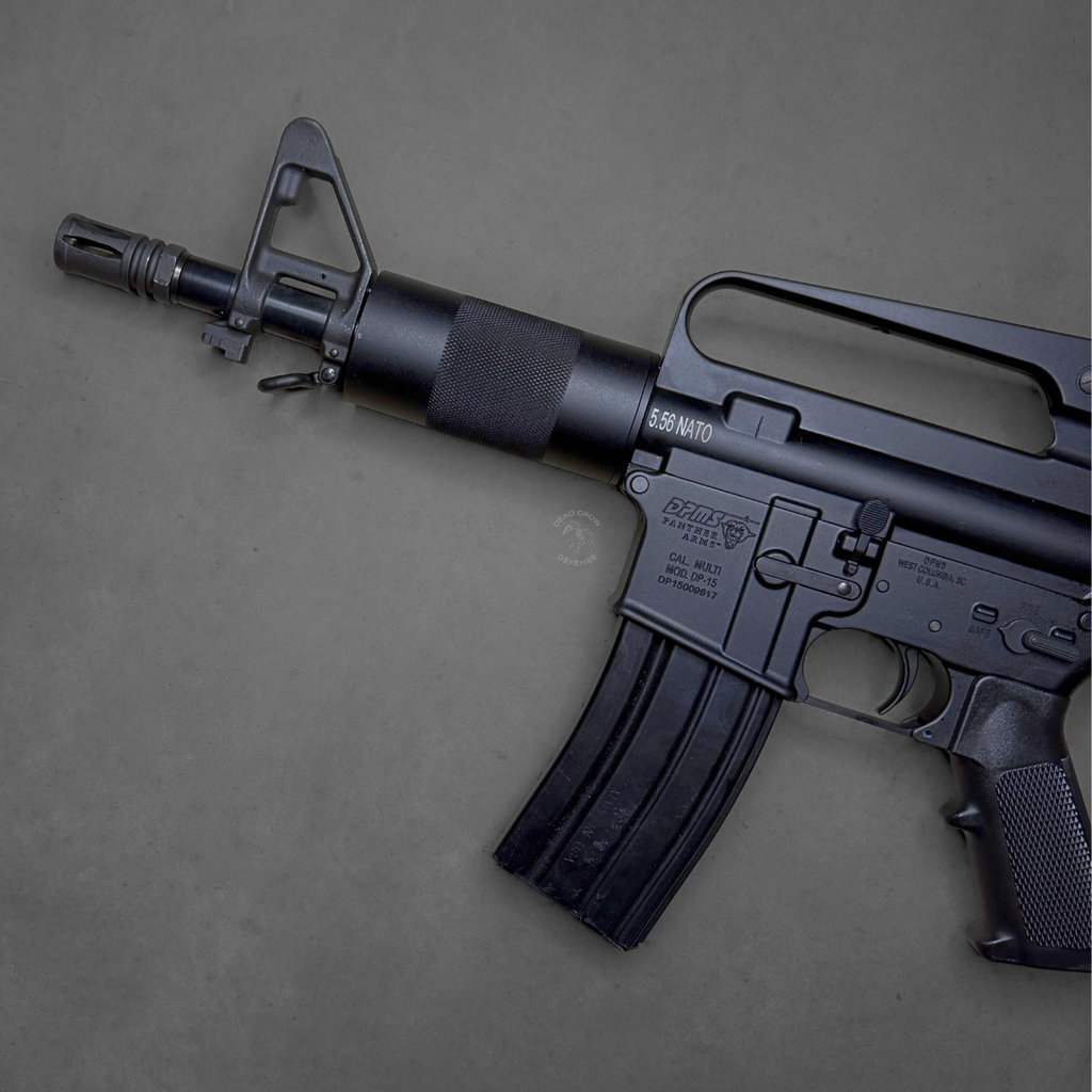 DPMS DP-15 Kitty Kat AR pistol 5.56 NATO with 7.5 inch barrel, carry handle sights, blade pistol brace, and 30 round magazine, DP51655164074, 810141220867, in, stock, available, shorty, carry, handle, AR