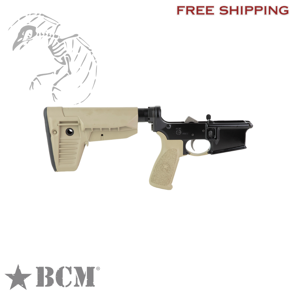 Bravo Company, Complete Lower Receiver, AR-15, Multi Caliber, Anodized Finish, Black, BCM MK2 Recoil Mitigation System, BCM SOPMOD 2 Widebody Stock, 7075 T6 Aluminum, Factory Cosmetic Blem, BCMLRG-RMS-STK-MOD-2-SPMD-BLK-COSMO