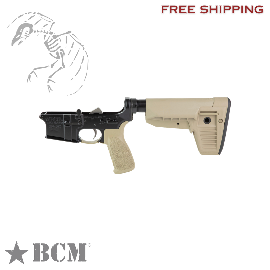 Bravo Company, Complete Lower Receiver, AR-15, Multi Caliber, Anodized Finish, Black, BCM MK2 Recoil Mitigation System, BCM SOPMOD 2 Widebody Stock, 7075 T6 Aluminum, Factory Cosmetic Blem, BCMLRG-RMS-STK-MOD-2-SPMD-BLK-COSMO