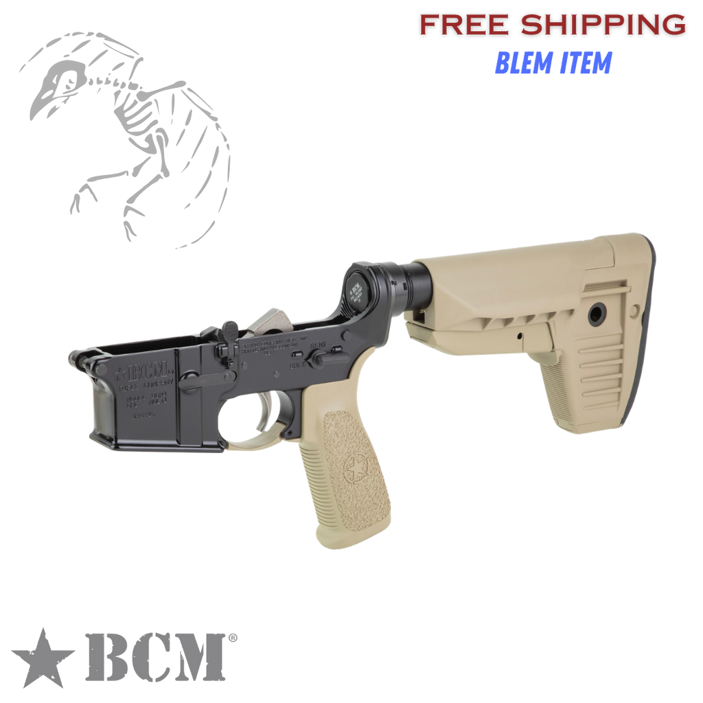 Bravo Company, Complete Lower Receiver, AR-15, Multi Caliber, Anodized Finish, Black, BCM MK2 Recoil Mitigation System, BCM SOPMOD 2 Widebody Stock, 7075 T6 Aluminum, Factory Cosmetic Blem, BCMLRG-RMS-STK-MOD-2-SPMD-BLK-COSMO