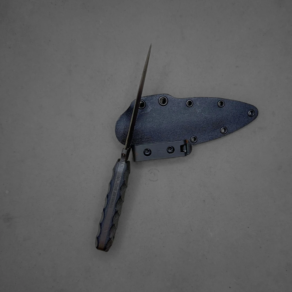 Winkler defense dagger knife black laminate with sheath used for sale available