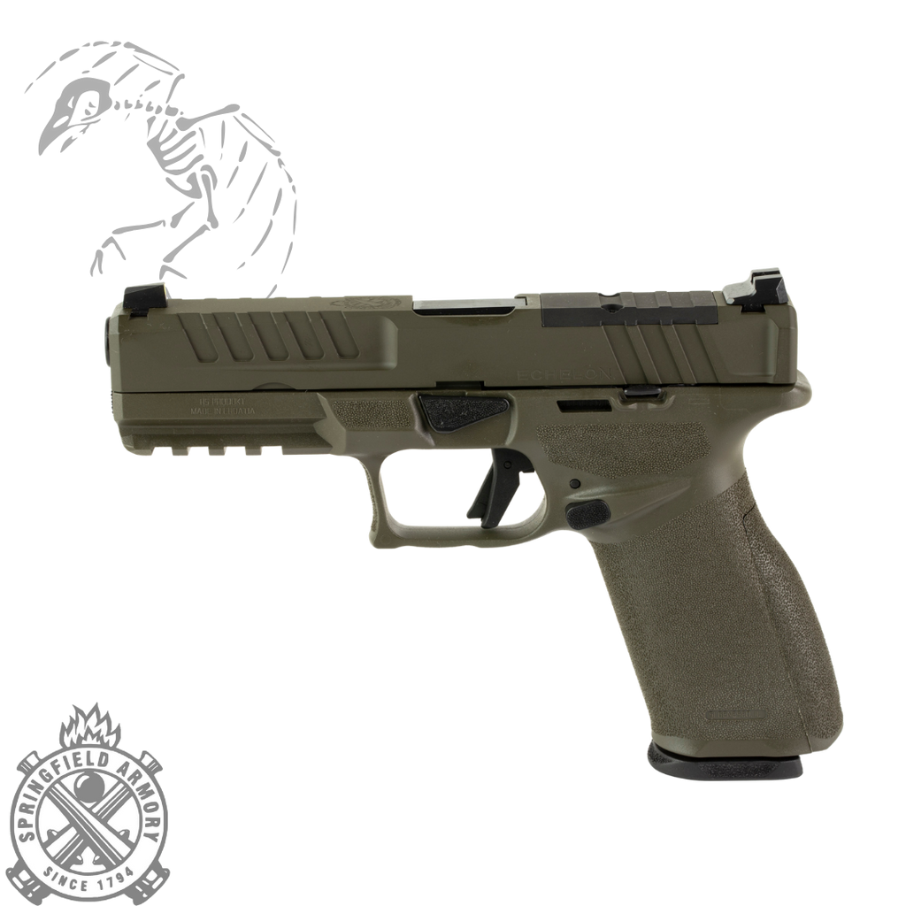 Springfield Echelon 4.5 full size ODG Olive Drab Green OD Green 4.5 inch Size in stock available optic ready handgun shipping nationwide to your FFL from Dead Crow Defense, the most reputable and dependable customer friendly online firearms store in America
706397978549	SPEC9459G-U
706397979102	SPEC9459G-U-15
706397979126	SPEC9459GLC-U
