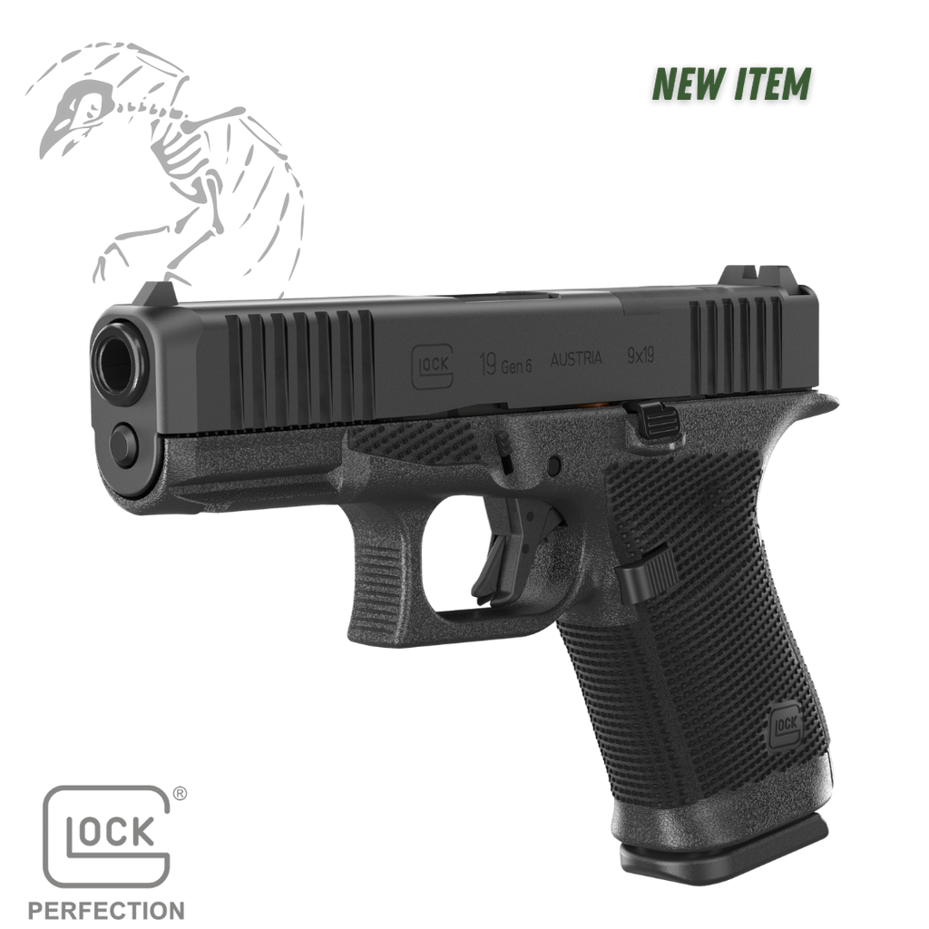 new Glock 19 g19 gen 6 in stock and ready to ship to your FFL! available today after high demand, the legendary Glock 19 has gotten an upgrade worth all the wait. GLOCK, 19 Gen 6, Semi-automatic, Striker Fired, Polymer Frame Pistol, Compact, 9MM, 4.02" Barrel, DLC Finish, Fixed Sights, Optics Ready System, 15 Rounds, 3 Magazines P61950203
UPC: 764503068256