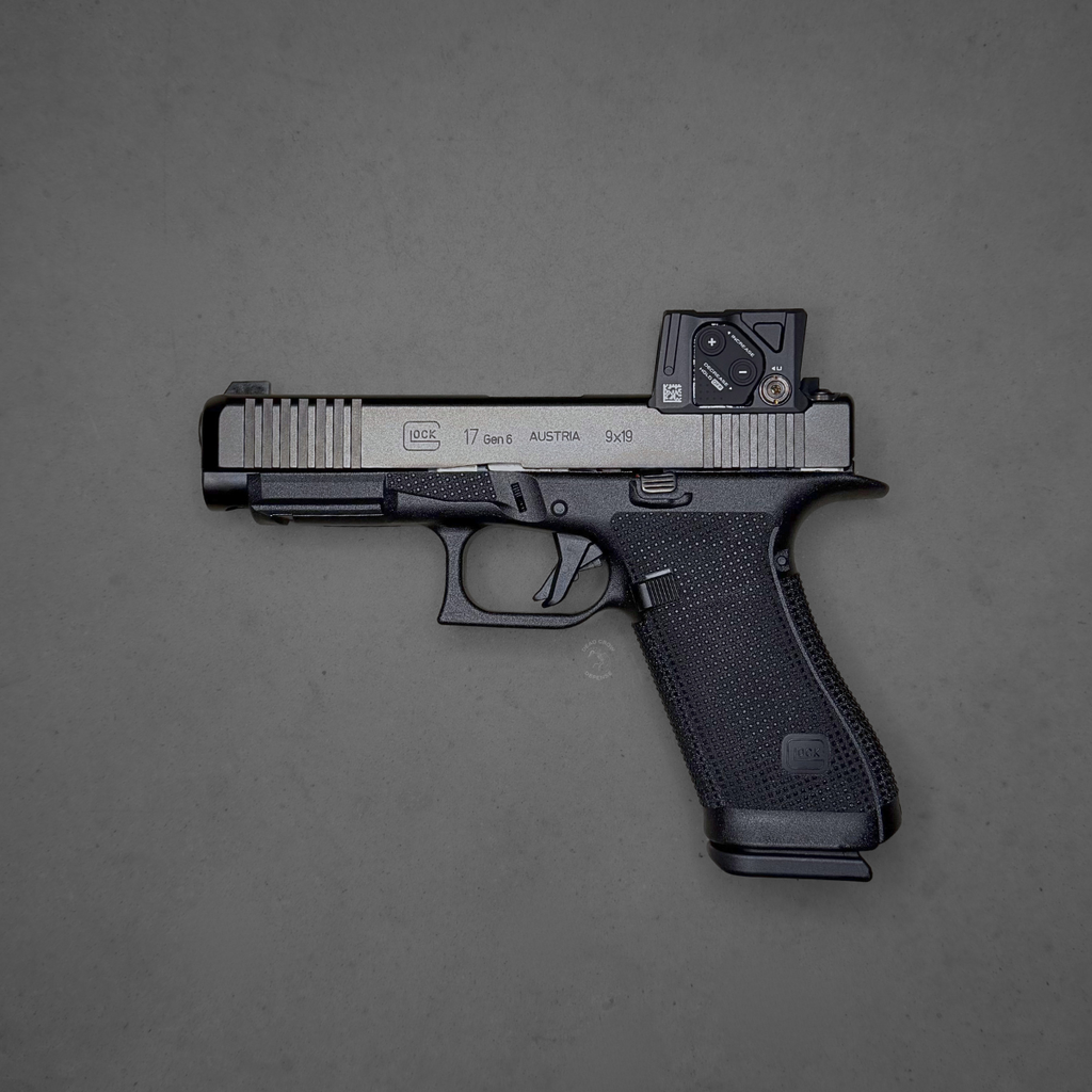 GLOCK, 17 GEN 6 COA, Striker Fired, Semi-automatic, Polymer Frame Pistol, Full Size, 9MM, 4.49" Barrel, DLC Finish, Fixed Sights, Aimpoint COA Optic, 17 Rounds, 3 Magazines, P61750B03DC8A3
UPC: 764503068294, Dead Crow has the new Glock gen6 g17 full size handgun with he highly anticipated aimpoint COA optic factory installed in-stock and ready to ship FREE to your local FFL