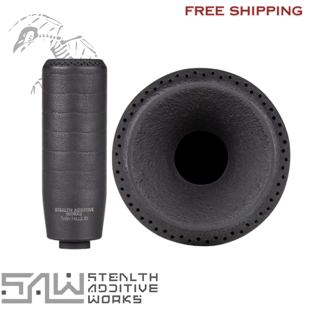 Stealth Additive Works SHIV 9mm Suppressor Lightweight, No booster 9mm Silencer shipping FREE from Dead Crow Defense