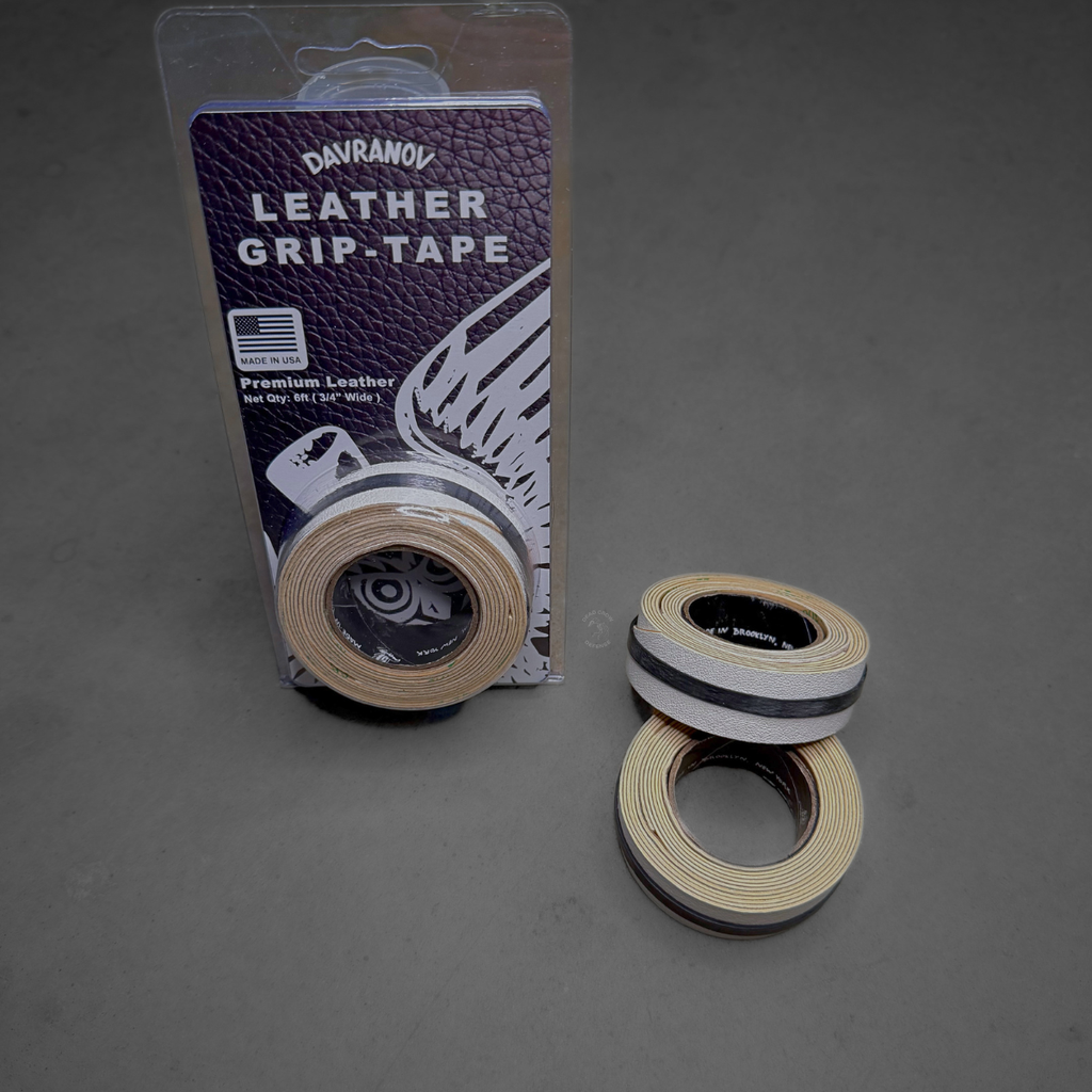 davranov leather grip tape for firearms classic black and white adhesive firearm tape top grain leather