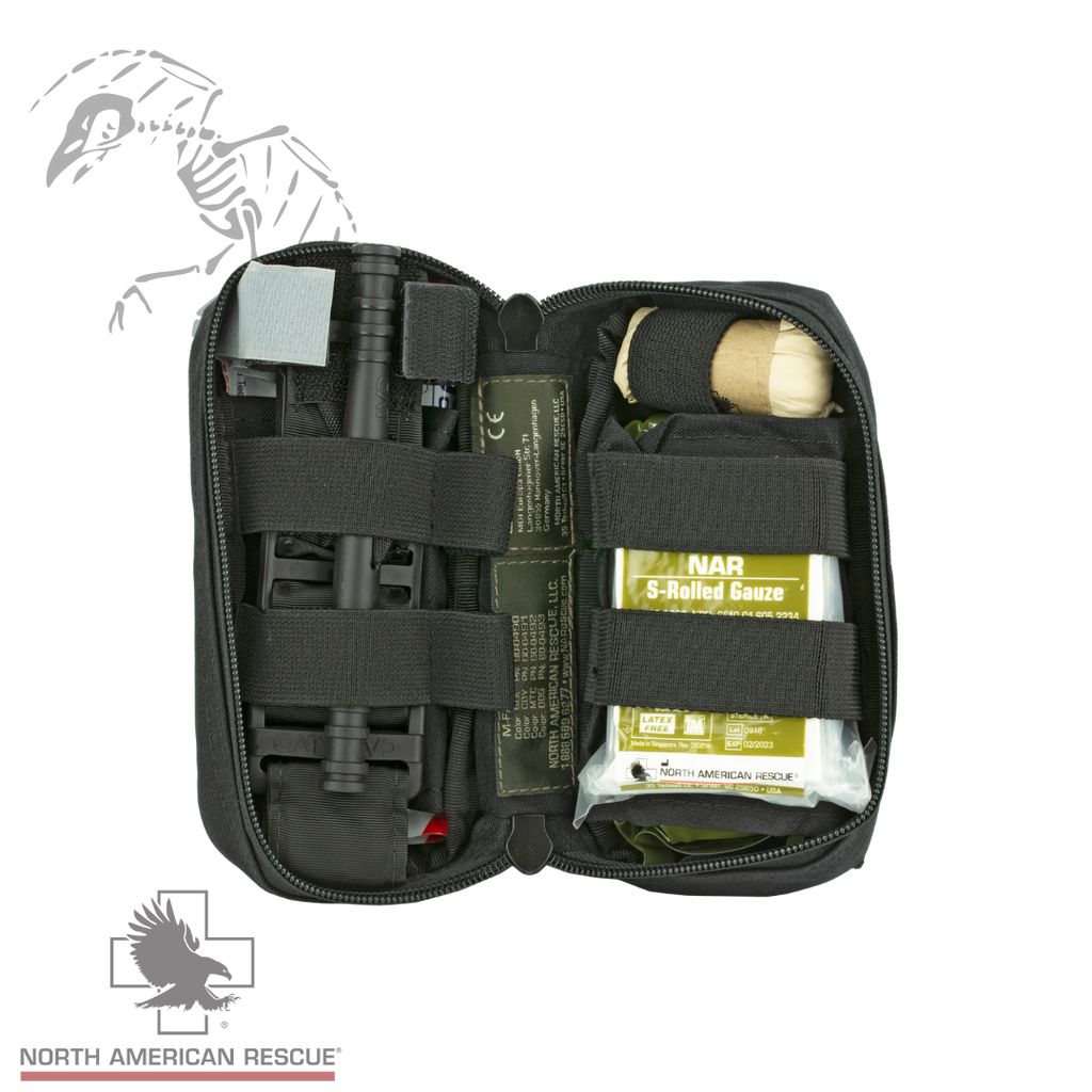 NAR North American Rescue MFAK M FAK Mini First Aid Kit Molle Belt Pouch Medical Hyfin Chest Seal Stop the Bleed