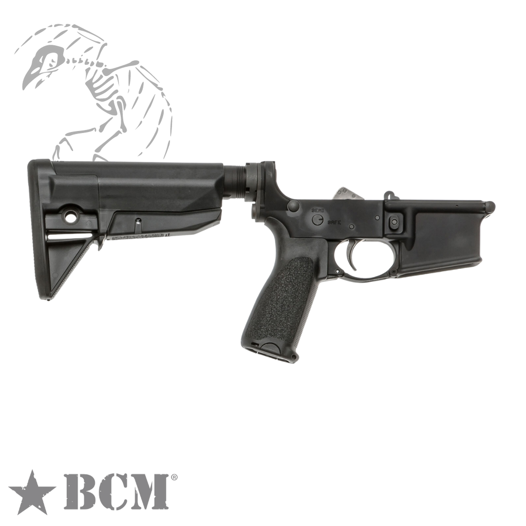 BCM Mod 0 Lower Receiver Black BCM Mod 0 Lower Receiver Colors LRG-STK-MOD-0-BLK
UPC: 812526020369, Bravo Company, Semi-automatic Complete Lower Receiver, AR, 223 Remington/5.56 NATO, Anodized Finish, Black, BCM Gunfighter Stock, Fire Controls Marked SAFE and SEMI, BCMGUNFIGHTER Enhanced Trigger Guard, BCMGUNFIGHTER QD End Plate, BCMGUNFIGHTER Pistol Grip