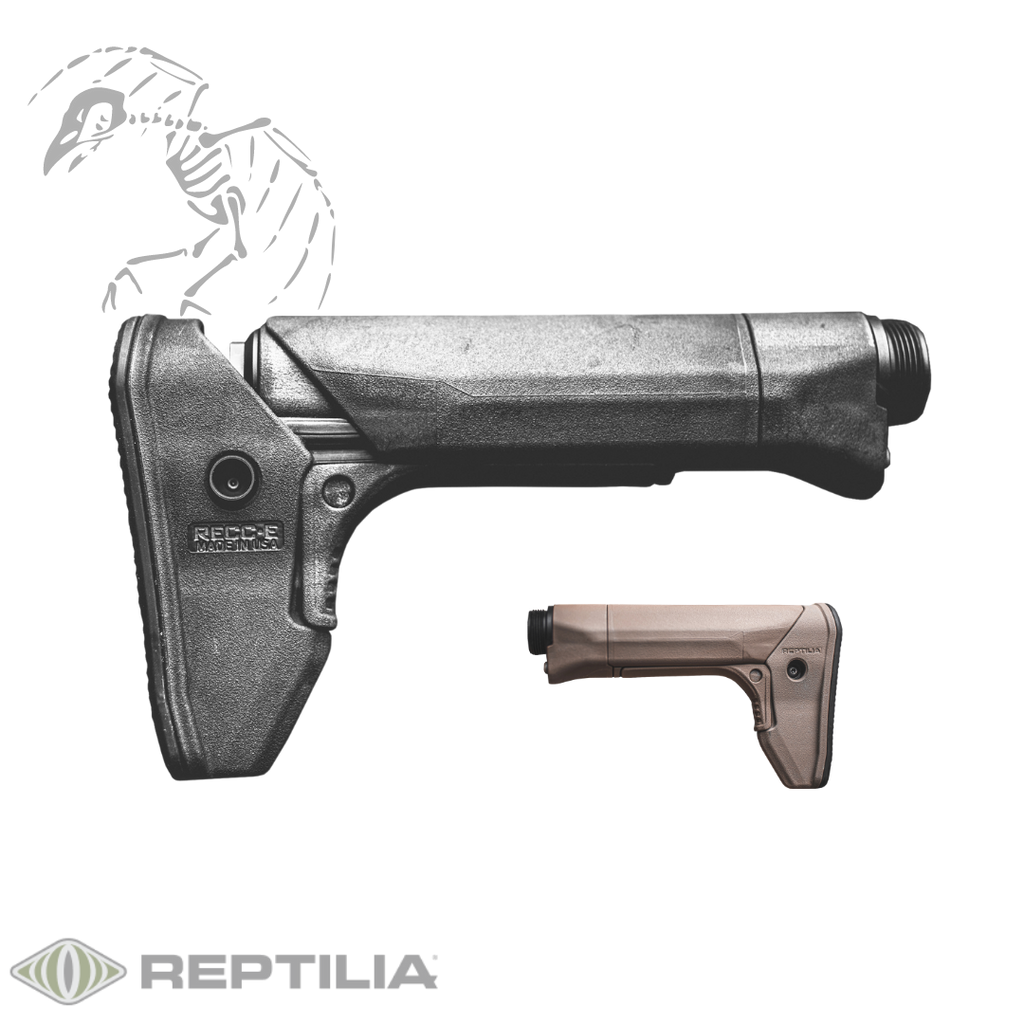 Reptilia, RECC-E, Stock, Fits AR Buffer Tube, Black, FDE, 100-141, 850022282676, 100-142, 850022282683