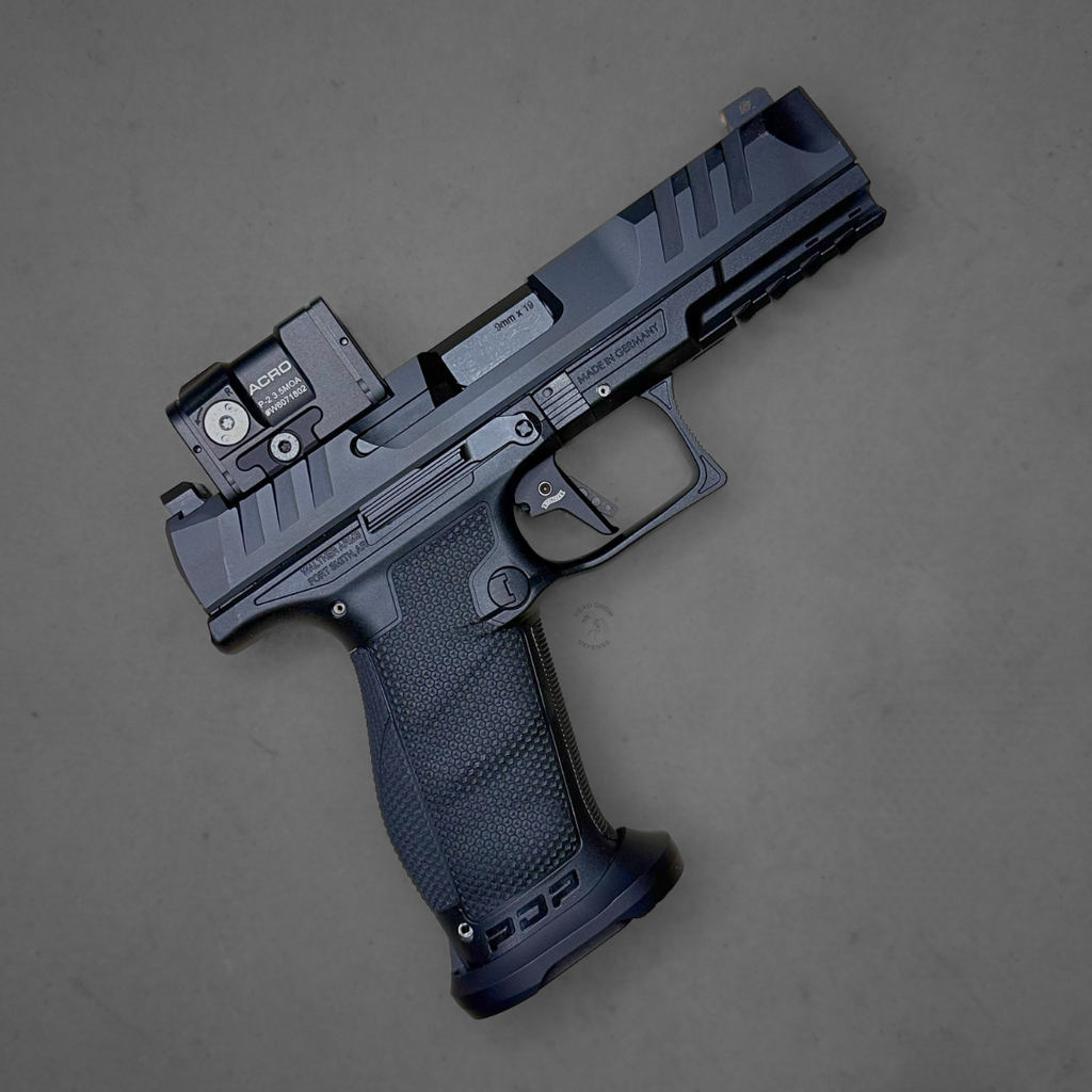 Walther, PDP, Striker, Fired, Semi, automatic, Polymer, Frame, Pistol, Full, Size, 9MM, 4.5,  Barrel, Aimpoint, ACRO, PDP, Pro, Tritium, Front, and, Rear, Sights, Dynamic, Performance, Trigger, Matte, Finish, Black, 18, Rounds, 3, Magazines, 2881225PRO, 723364232862