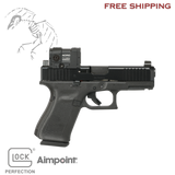 Glock, 45, g45, MOS, M.O.S., Semi-automatic, Compact, 9MM,  DLC Finish, Black, Ameriglo, Sights, 17 Rounds, 2 Magazines,  Aimpoint, ACRO, P-2, 764503059087, PA455S303MOS7A1, 764503034183, PA455S203MOS, EXCLUSIVE, FACTORY, MILL, TALL, SIGHTS, SUPRESSOR, HEIGHT, SUPPRESSOR, SILENCER, IRONS, AMERIGLO, TALO, P, 2, P-2, P2, INSTALLED, DEAD, CROW, DEFENSE, REDDIT