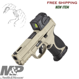 Smith & Wesson, M&P M2.0 Metal Compact, Spec Series VI, Semi-automatic, Striker Fired, Aluminum Frame Pistol, Compact, 9MM, 4" Barrel, Cerakote Finish, Champagne, Aimpoint ACRO P-2 Optic, Inline Ported Slide, Floyds Custom Shop EDC Magwell and Baseplates, Adjustable Sights, 15 Rounds, 3 Magazines, Includes Savior Pistol Bag, Hunter Constantine Carry Belt, Spec Series VI Knife & Spec Series Patch, 14634
UPC: 022188905021, Smith & Wesson M&P M2.0 Metal Compact Spec Series VI with Aimpoint ACRO P-2 optic
Ported slide M&P M2.0 Metal Compact Spec Series VI performance pistol
Floyd’s Custom Shop magwell on Smith & Wesson M&P M2.0 Spec Series VI
Smith & Wesson M&P M2.0 Metal Compact Spec Series VI bundle with ACRO optic and accessories