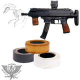 davranov leather grip tape for firearms classic black and white adhesive firearm tape top grain leather