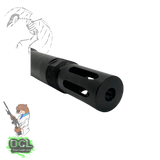 Otter Creek Labs OTB Flash Hider – One-piece 17-4 stainless adapter/flash hider for OPS/AEM5/OCM5, 1/2-28 mount, black nitride or raw finish 5/8x24 UPC: 664533659120	Part Numbers OCL-801 OCL-841