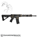 Diamondback DB1717K171 DB15 5.56x45mm NATO 30+1 16", Tiger Stripe Camo Rec, Black Magpul Carbine Stock & Grip