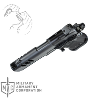 Military Arms Corporation, MAC 9 Double Stack, Single Action, Semi-automatic, Steel Frame Pistol, Carry Size, 9MM, 4.25" Compensated Barrel, QPD Finish, Black, 11 Degree Target Crown, AGENCY AOS Optics Cut, Blade Front and Adjustable Rear Sights, 17 Rounds, 2 Magazines, 12500015
UPC: 810162050320