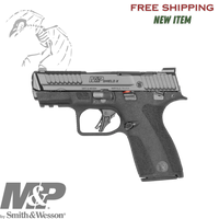 New 2025 release – Smith & Wesson M&P9 Shield X 9mm pistol with optics-ready 3.6-inch slide, night sight, thumb safety, and high-capacity 13+1 and 15+1 magazines. Ideal for concealed carry. 14264
UPC: 022188900859, 14265
UPC: 022188901122 California compliant 10 rd restriction state, ca, wa, IL, MA, 14263
UPC: 022188900842
