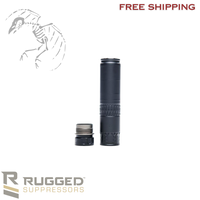Rugged Suppressors Alaskan360 titanium rifle suppressor – multi-caliber suppressor rated from 5.56 to .338 Lapua, HUB compatible mount, lightweight hard-use design, AK360
UPC: 850044499007, in stock and available free shipping with dead crow defense, one suppressor for every gun