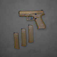 Manufacturer Part #: PX1950703
UPC: 764503026911, Glock 19X MOS 9mm pistol with factory optics-ready slide, full-size frame, compact slide, Glock Marksman Barrel, and coyote nPVD finish