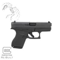 G42US UPC # 764503014543 Refurbish G42US G42 Gen3 Subcompact Rebuilt 380 ACP 6+1 3.25" Black Barrel, Matte Black Steel Serrated Slide, Black Polymer Frame, Black Textured Polymer Grip, Right Hand