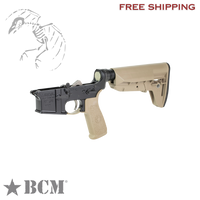Bravo Company BCM complete AR-15 lower receiver in Flat Dark Earth with SOPMOD Mod 2 Widebody stock, forged 7075-T6 aluminum, multi-caliber marked, Bravo Company, Complete Lower Receiver, AR-15, Multi Caliber, Anodized Finish, Flat Dark Earth, BCM SOPMOD 2 Widebody Stock, 7075 T6 Aluminum, Factory Cosmetic, blew, blemished, deal, dead crow defense, BCMLRG-STK-MOD-2-SPMD-FDE-COSMO
UPC: 812526024282