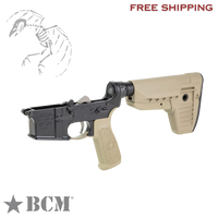 Bravo Company, Complete Lower Receiver, AR-15, Multi Caliber, Anodized Finish, Black, BCM MK2 Recoil Mitigation System, BCM SOPMOD 2 Widebody Stock, 7075 T6 Aluminum, Factory Cosmetic Blem, BCMLRG-RMS-STK-MOD-2-SPMD-BLK-COSMO