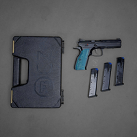 CZ, Shadow 2, Double Action/Single Action, Semi-automatic, Metal Frame Pistol, Full Size, 9MM, 4.89" Barrel, Steel, Black, Aluminum Blue Grips, Adjustable Sights, Ambidextrous Safety, 17 Rounds, 3 Magazines, 91257
UPC: 806703912578, used, deal, on sale